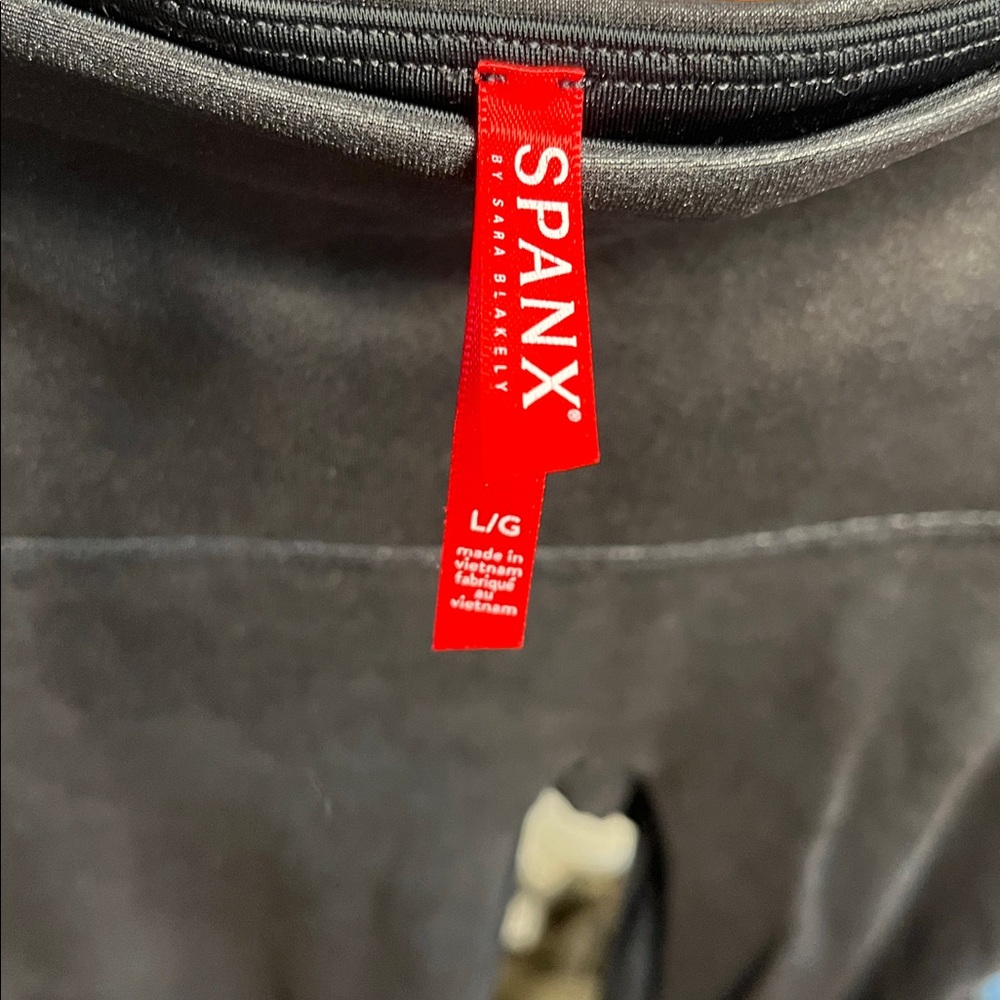 SPANX Moto Faux Leather Leggings Black Large - Picture 5 of 6